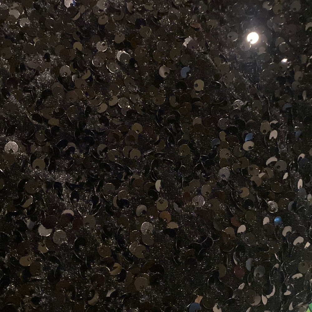 BLACK Spaghetti Straps Sequin short Homecoming Sparkly Glitter - Picture 3 of 4